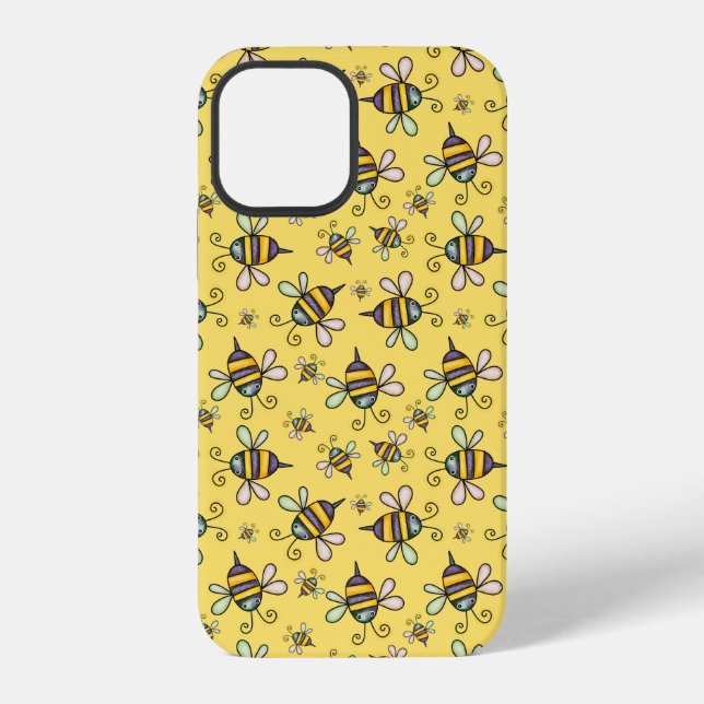 Hummel Muster iPhone 12 Hülle (Rückseite)