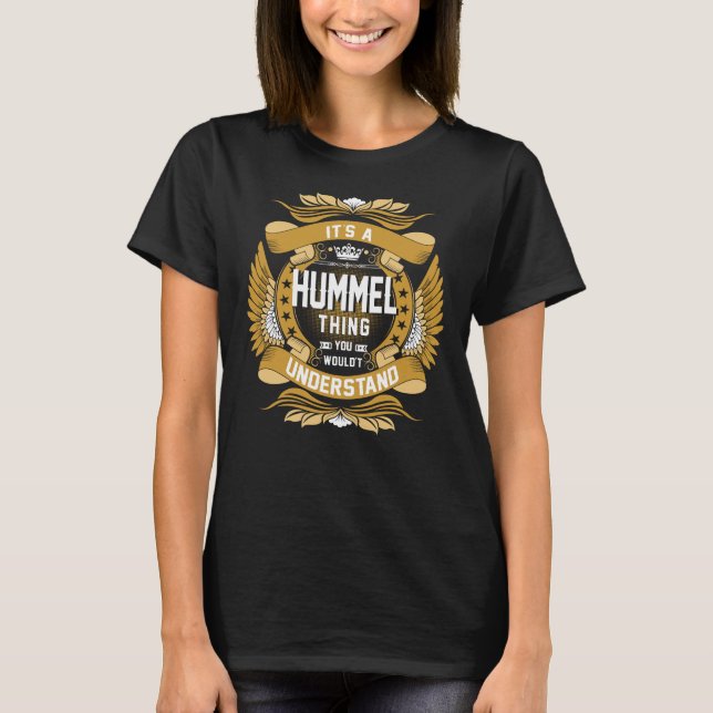 HUMMEL Name, HUMMEL Familienname Wappen T-Shirt (Vorderseite)