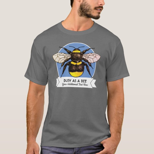 Hummel-Retro Art-Abzeichen mit kundenspezifischem T-Shirt (Vorderseite)