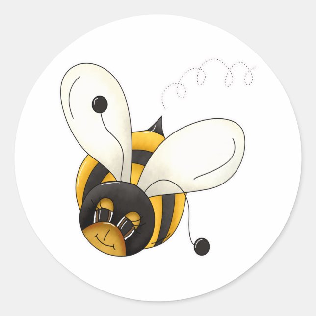 Hummel Runder Aufkleber (Vorderseite)