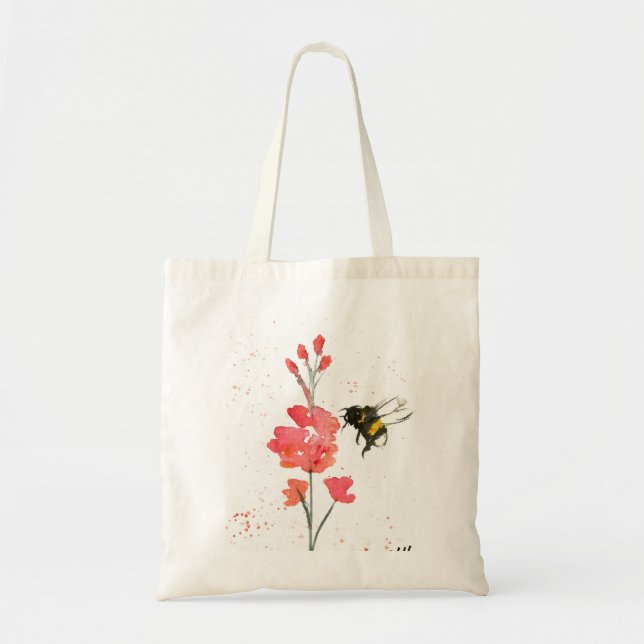 Hummel und Blume Tragetasche (Vorne)