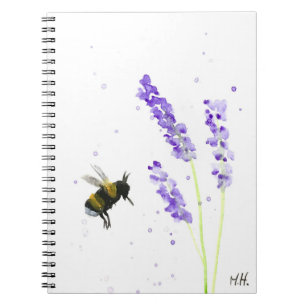 Hummel und Lavendel Notizblock