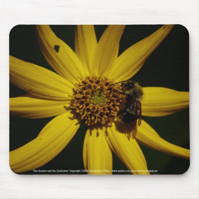 Hummel und Sonnenblumen Mousepad (Vorne)