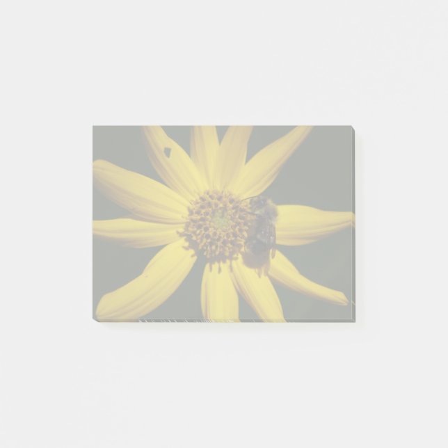 Hummel und Sonnenblumen Post-it Klebezettel (Vorderseite)