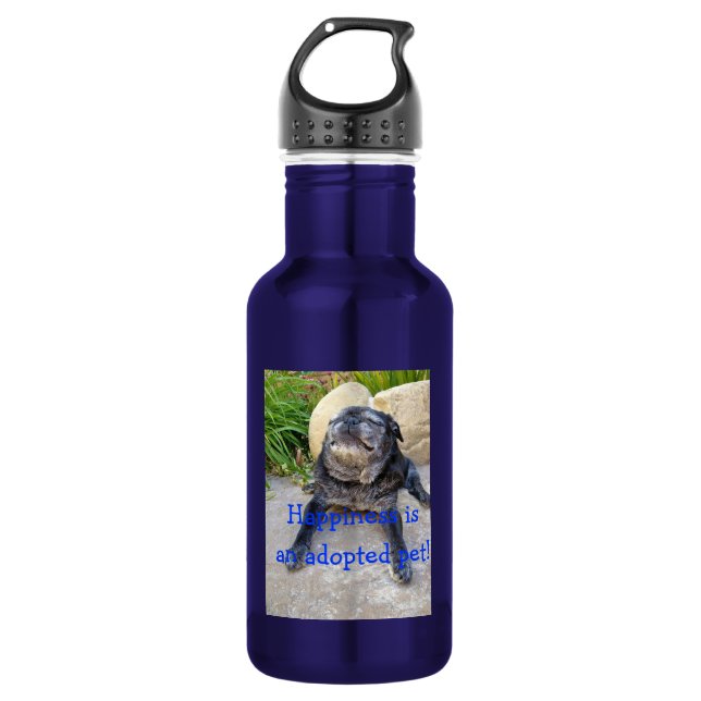 Hummel-Wasser-Flasche: Glück ist… Edelstahlflasche (Vorderseite)