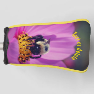 Hummelbiene auf Kosmos-Blume Personalisiert Golf Headcover
