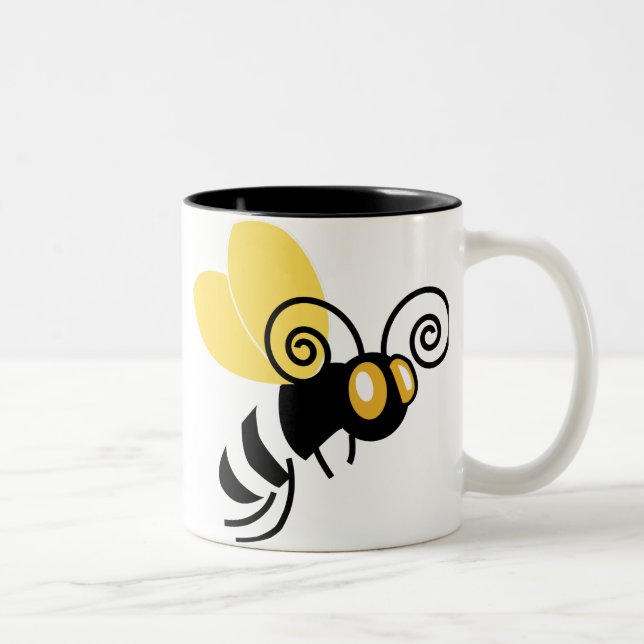 Hummelbiene Zweifarbige Tasse (Rechts)