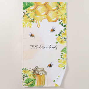 Hummelbienen Honigblüten Strandtuch