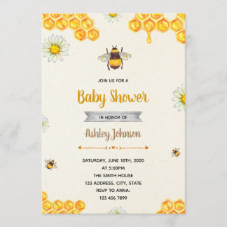 Hummelbienen-Thema-Party Einladung