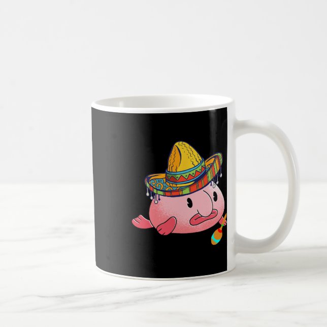Hummelfisch Ugly Fish Deep Sea Funny Sombrero Kost Kaffeetasse (Rechts)