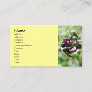 Hummelkarte auf Blume Nature Business Card Visitenkarte