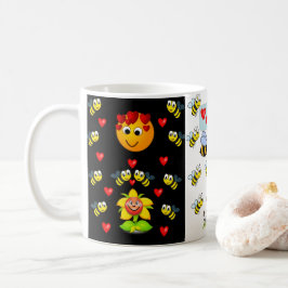 Hummelkinder - Tasse mit heißer Schokolade