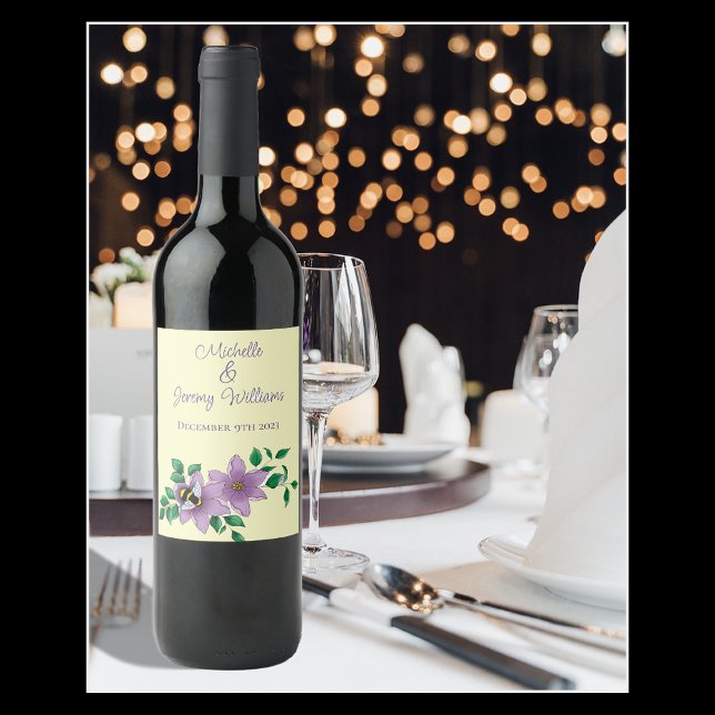 Hummellavender-Blume Gelb Weinetikett (Von Creator hochgeladen)