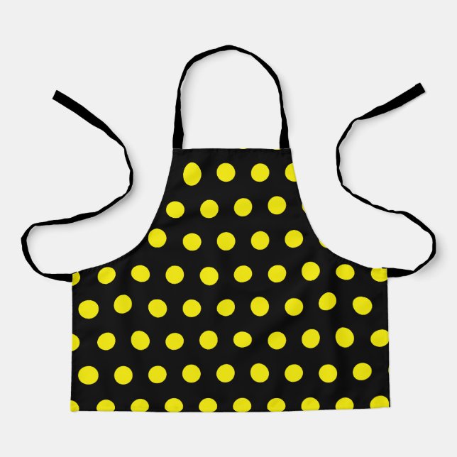 Hummelmuster Gelbe Polka Dots Niedlich Schürze (Vorderseite)