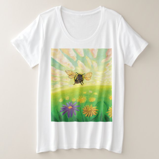 Hummeln am Horizont Große Größe T-Shirt (Design vorne)