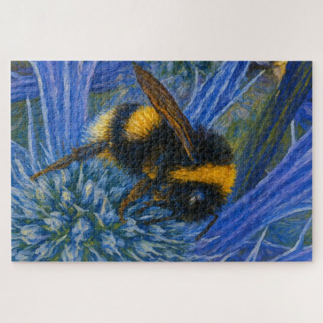 Hummeln auf blauem Fleck (Horizontal)