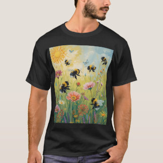 Hummeln auf Blumen T-Shirt