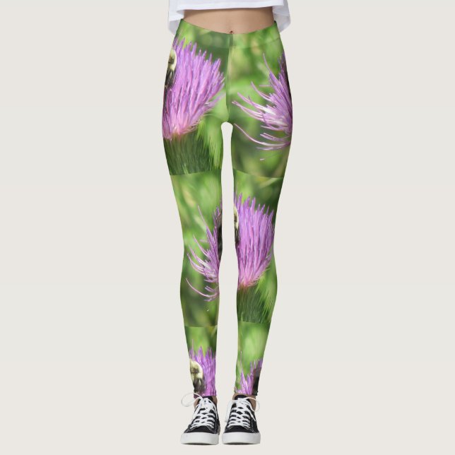 Hummeln auf der Spitze Leggings (Vorderseite)