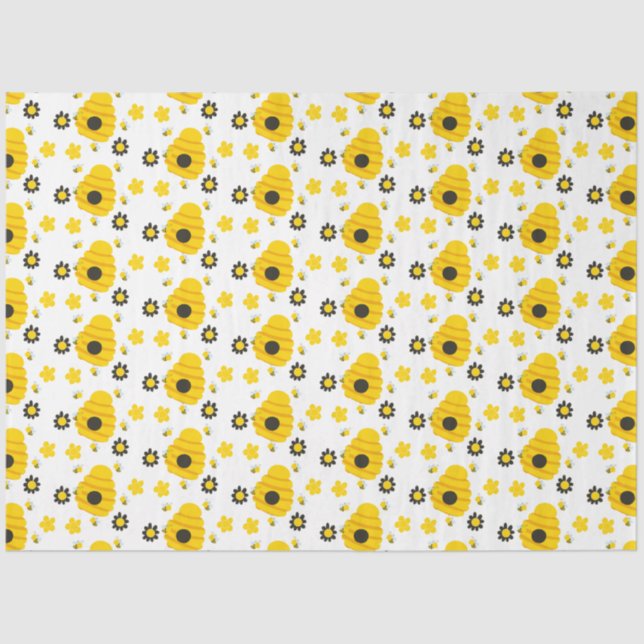 Hummeln-Bienenstockmuster Seidenpapier (Vorderseite)