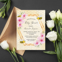 Hummeln-Honigwabenkraut Rosa Blumen Babydusche