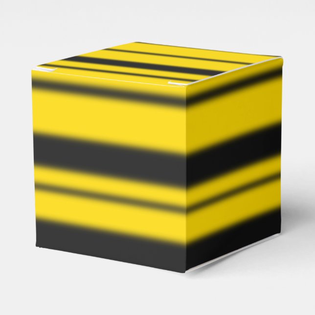 Hummeln Inspiriert Gelb/Schwarz Streifen Muster Geschenkschachtel (Vorderseite)