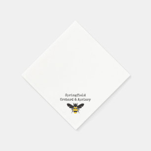 Hummeln-Logo Bienenhalter Honigbeispiele Serviette