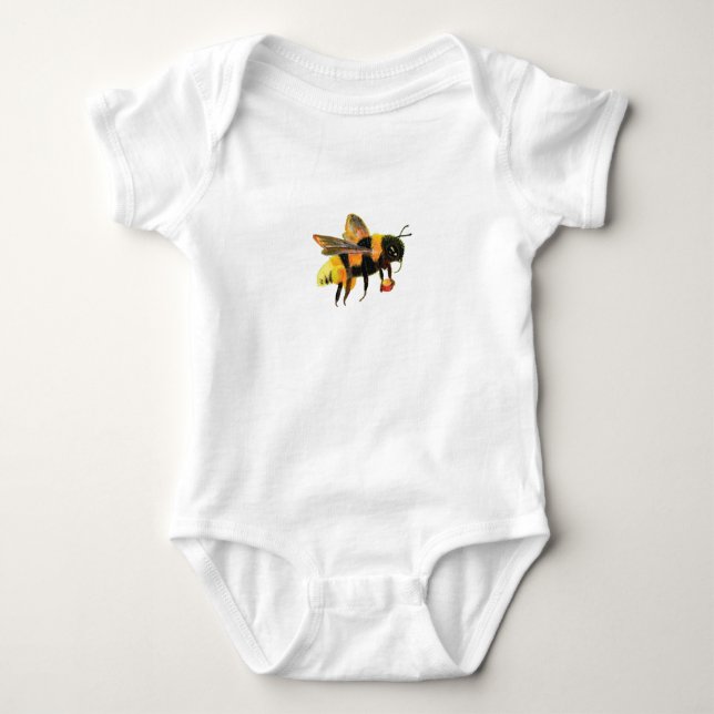 Hummeln mit Pollen Baby Strampler (Vorderseite)