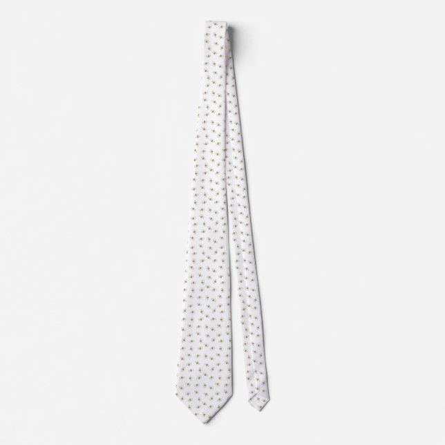 Hummeln Nahtloses Muster Necktie Krawatte (Vorderseite)
