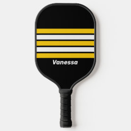Hummeln Nostalgisch über Streifen mit Namen Pickleball Schläger