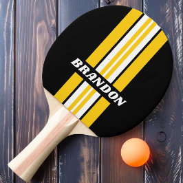 Hummeln Nostalgische Kundgebung Streifen mit Namen Tischtennis Schläger