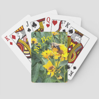 Hummeln Pollinieren einer gelben Blume Spielkarten
