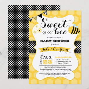 Hummeln süß wie Babydusche Einladung