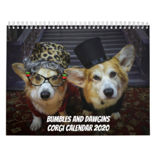 Hummeln und Dawgins Corgi Kalender 2020