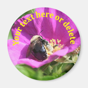 Hummelrose-Blumen-Personalisierte Natur Magnet
