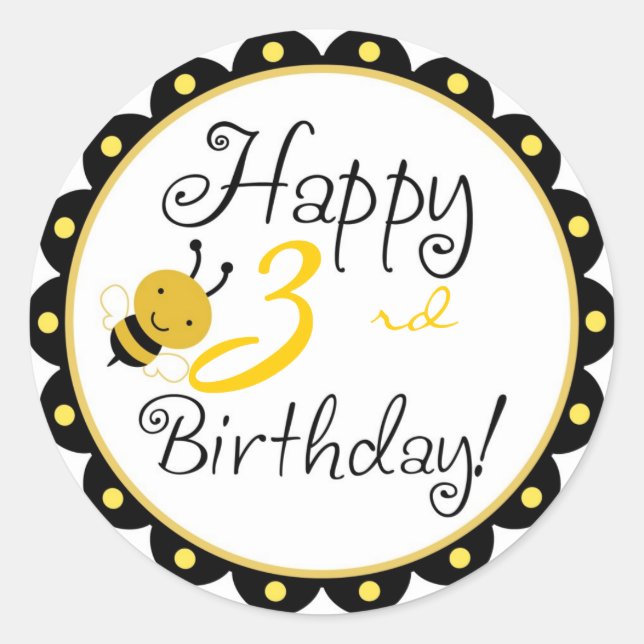 Hummelsticker HBR3 Runder Aufkleber (Vorderseite)