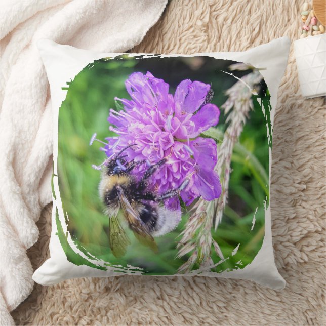 Hummeltraum – Zierkissen mit Naturfoto (Decke)