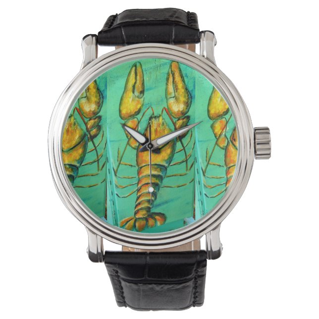 Hummer auf grüner Uhr (Vorderseite)