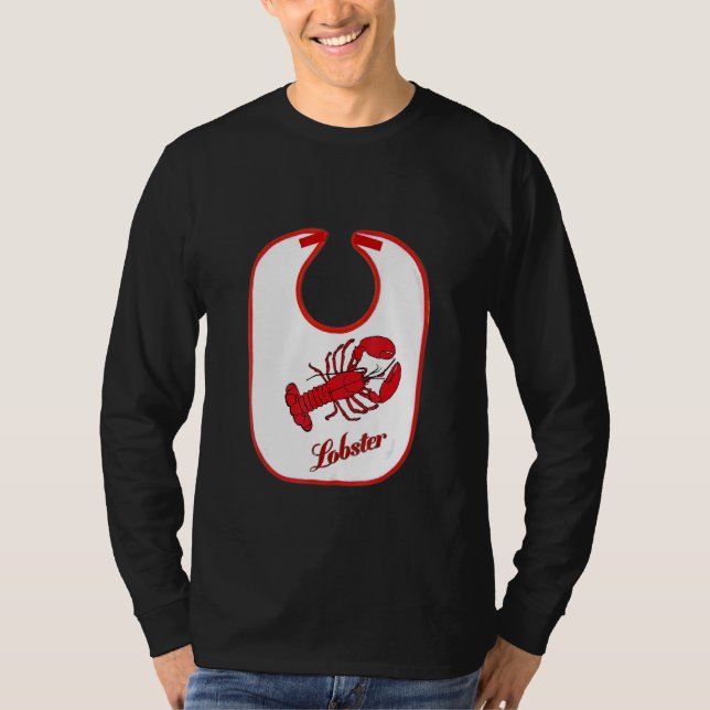 Hummer Bib Shrimp Fischkrebse Liebhaber T-Shirt (Vorderseite)