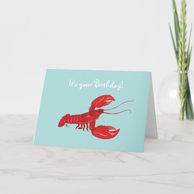 Hummer Birthday Card Karte (Vorderseite)
