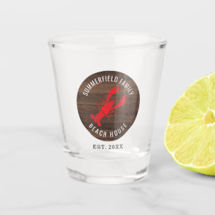 Hummer Boil Beach House Kundenname Schnapsglas