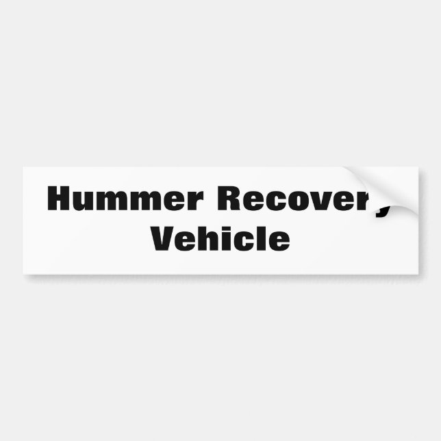 Hummer-Erholungs-Fahrzeug Autoaufkleber (Vorne)