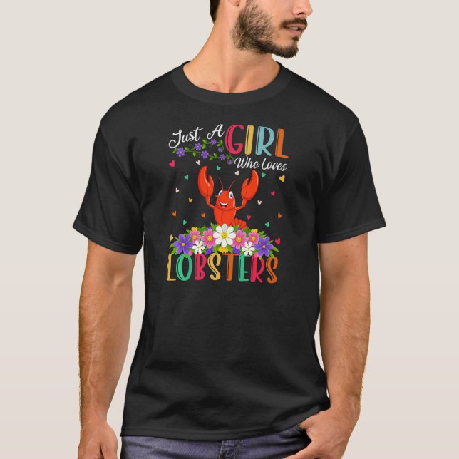 Hummer Fisch nur ein Mädchen, das Lieben Hummer T-Shirt (Vorderseite)