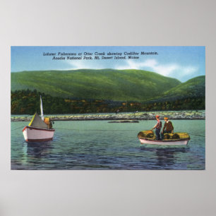 Hummer-Fischer auf Otter Creek harte Arbeit Poster