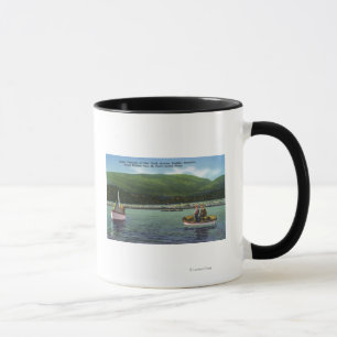 Hummer-Fischer auf Otter-Nebenfluss stark bei der Tasse
