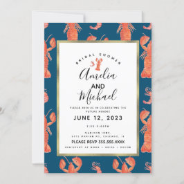 Hummer-Garnelen-Brautparty Einladung