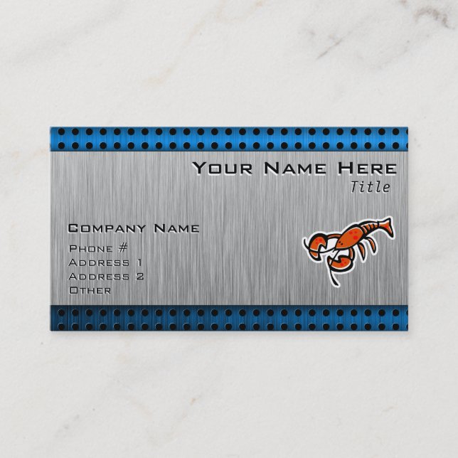 Hummer; Gebürsteter Metallblick Visitenkarte (Vorderseite)