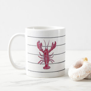 Hummer-Gemälde, nautische Schindeln, Küstenstil Kaffeetasse