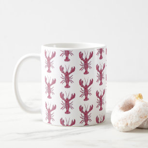 Hummer-Gemälde Nautisches Küstenmuster Kaffeetasse