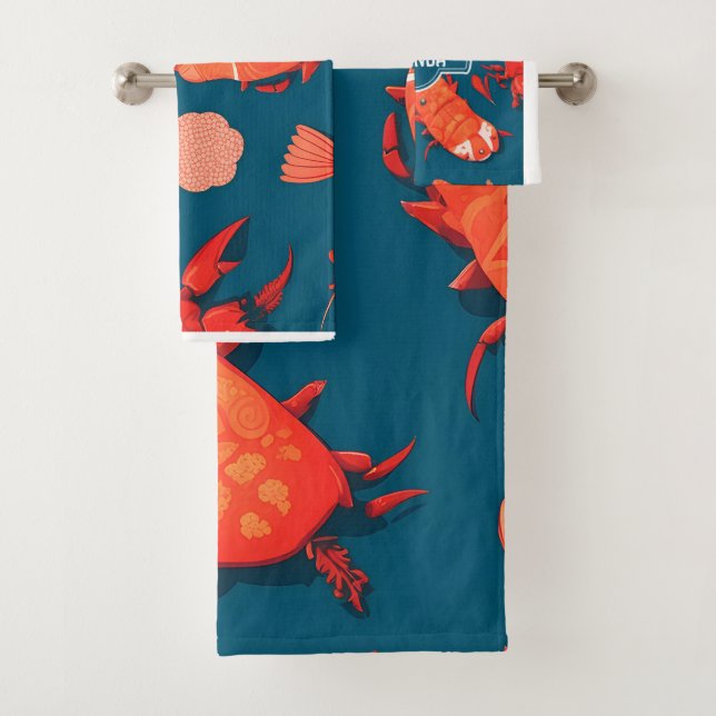 Hummer Geometrisches Personalisiertes Muster Badhandtuch Set (Insitu)