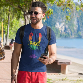 Hummer Grafik mit Regenbogenstreifen T-Shirt